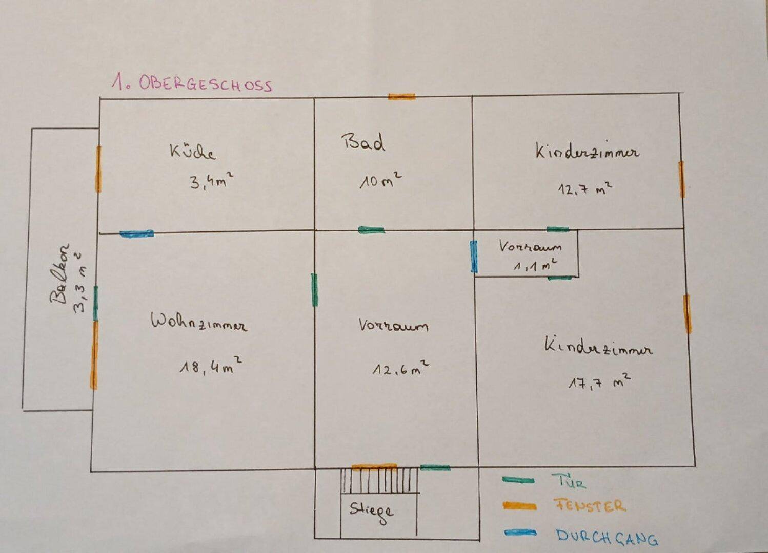 Grundriss Obergeschoss