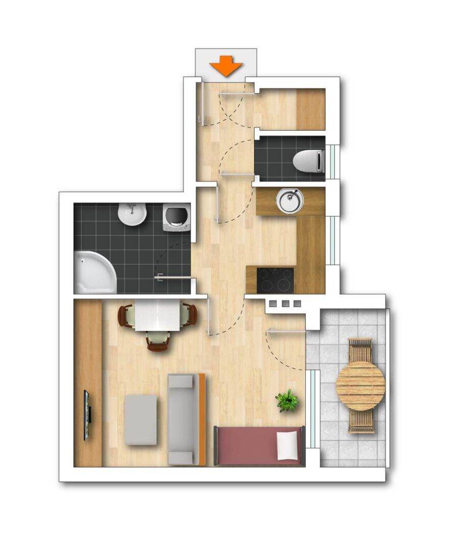 Grundriss Wohnung