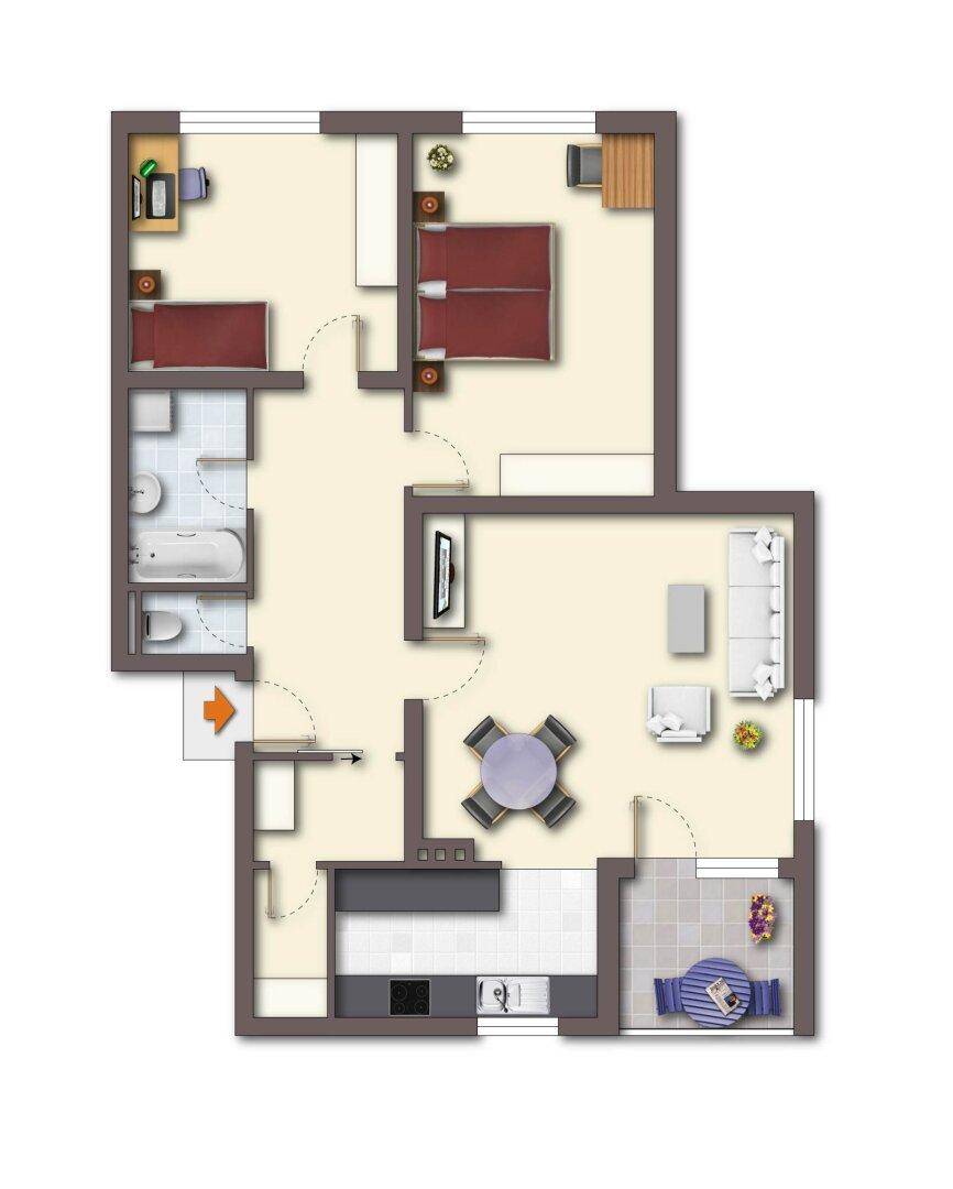 Grundriss Wohnung