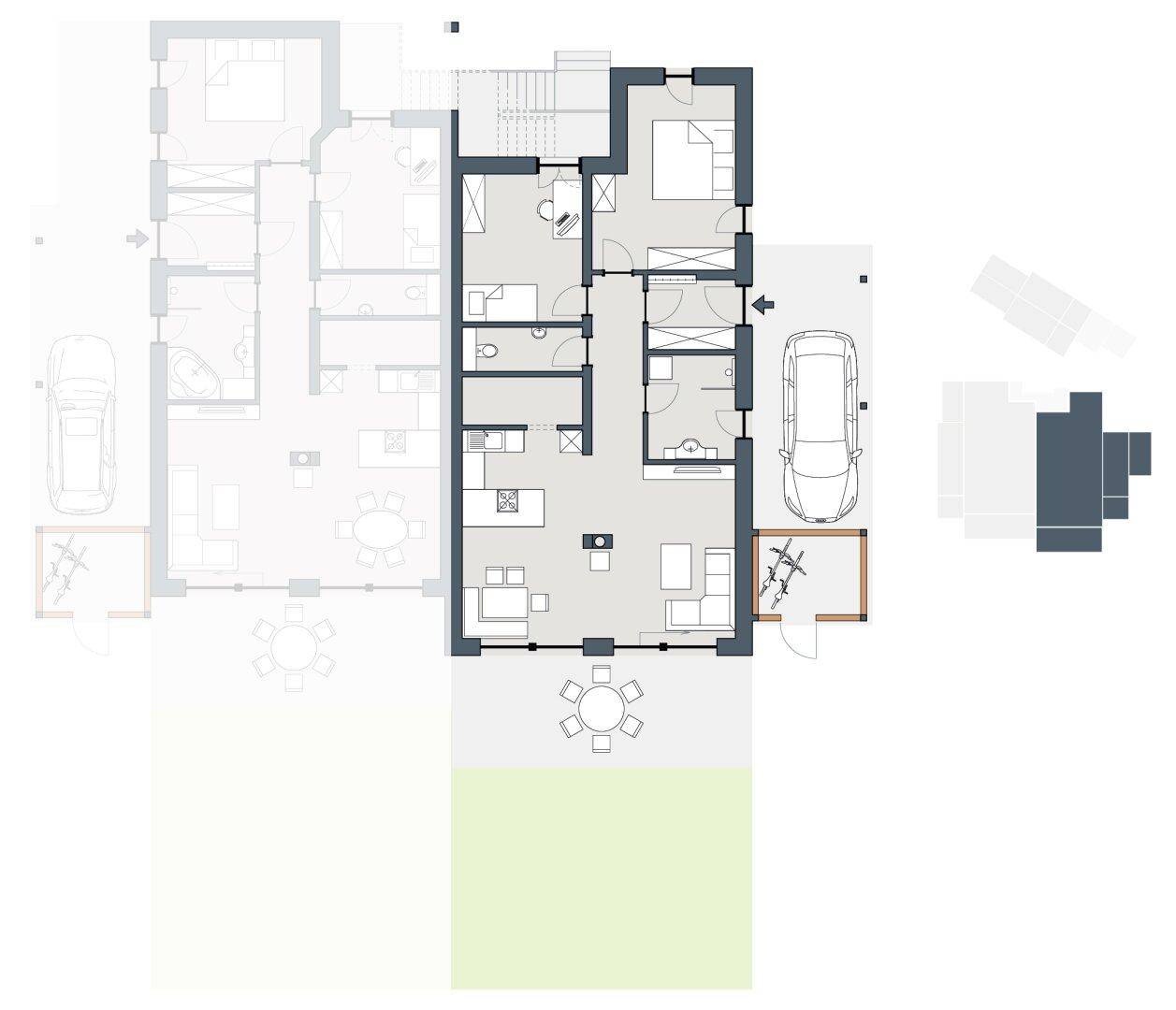 Grundriss Wohnung Erdgeschoss Top2