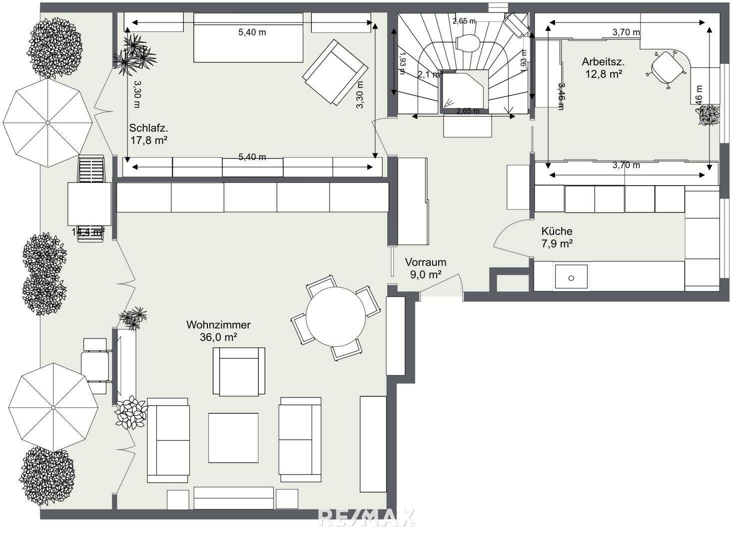 Erste Etage - 2D Floor Plan