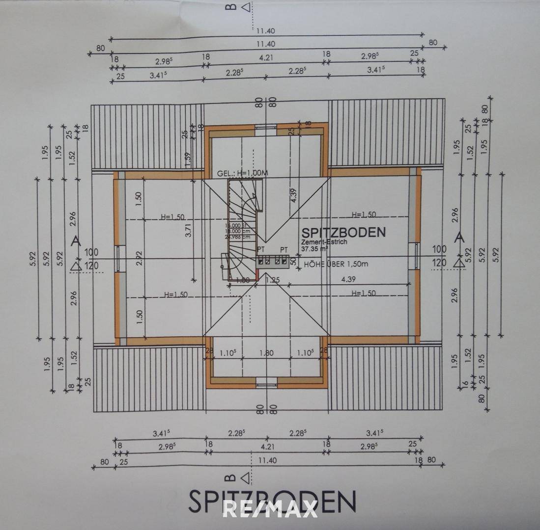 Grundriss Spitzboden