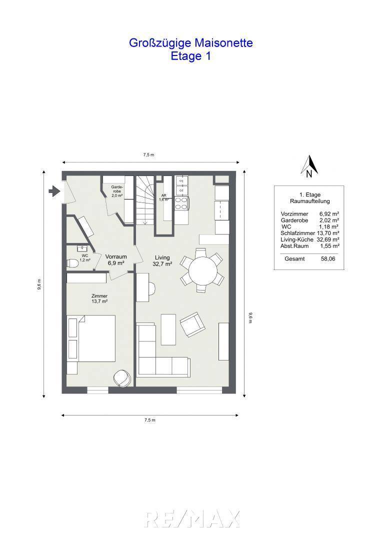 Großzügige Maisonette - Etage 1 - 2D, 28.7.24