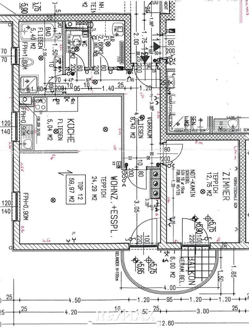 Plan der Wohnung