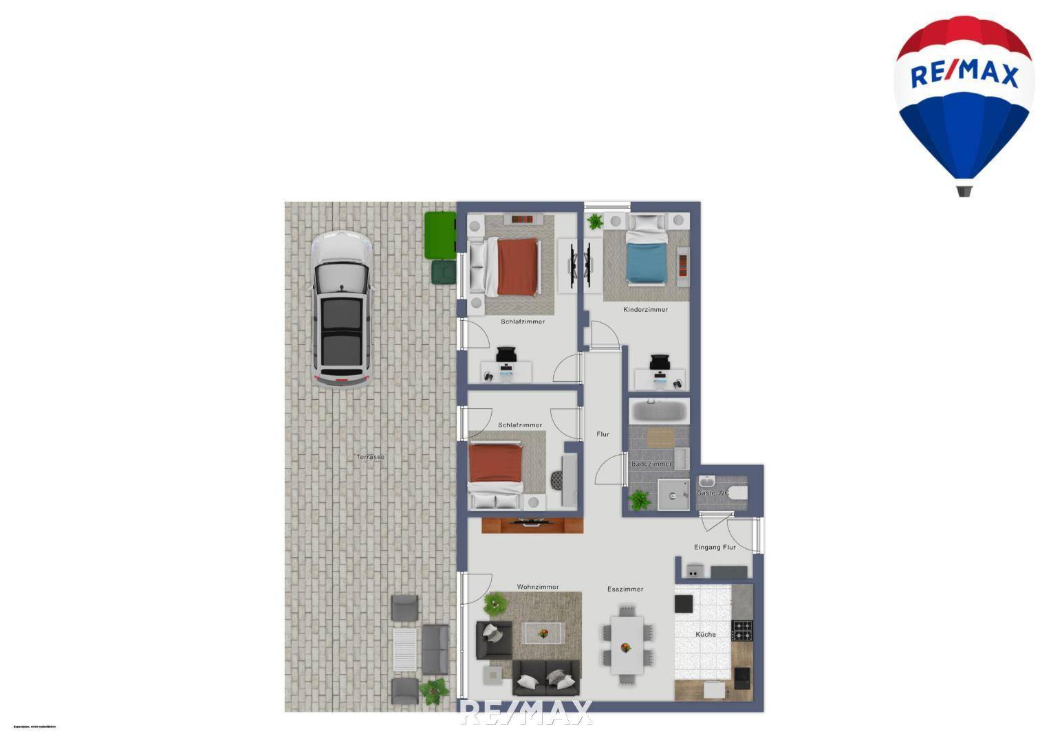 Grundriss möbliert