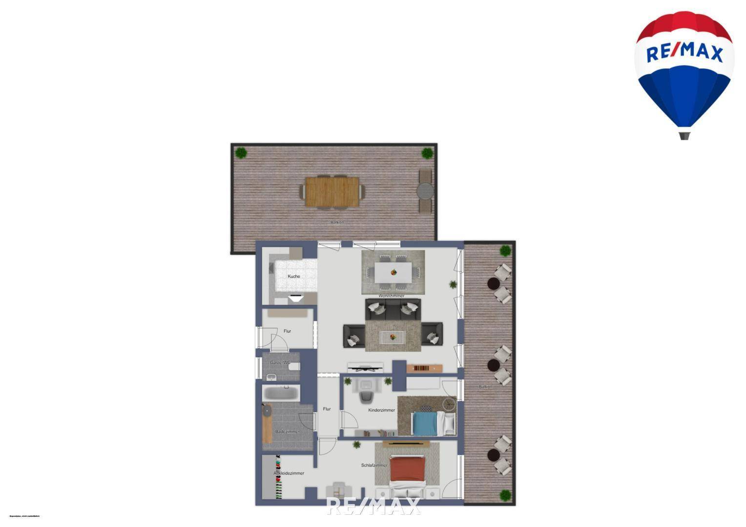 Grundriss möbliert