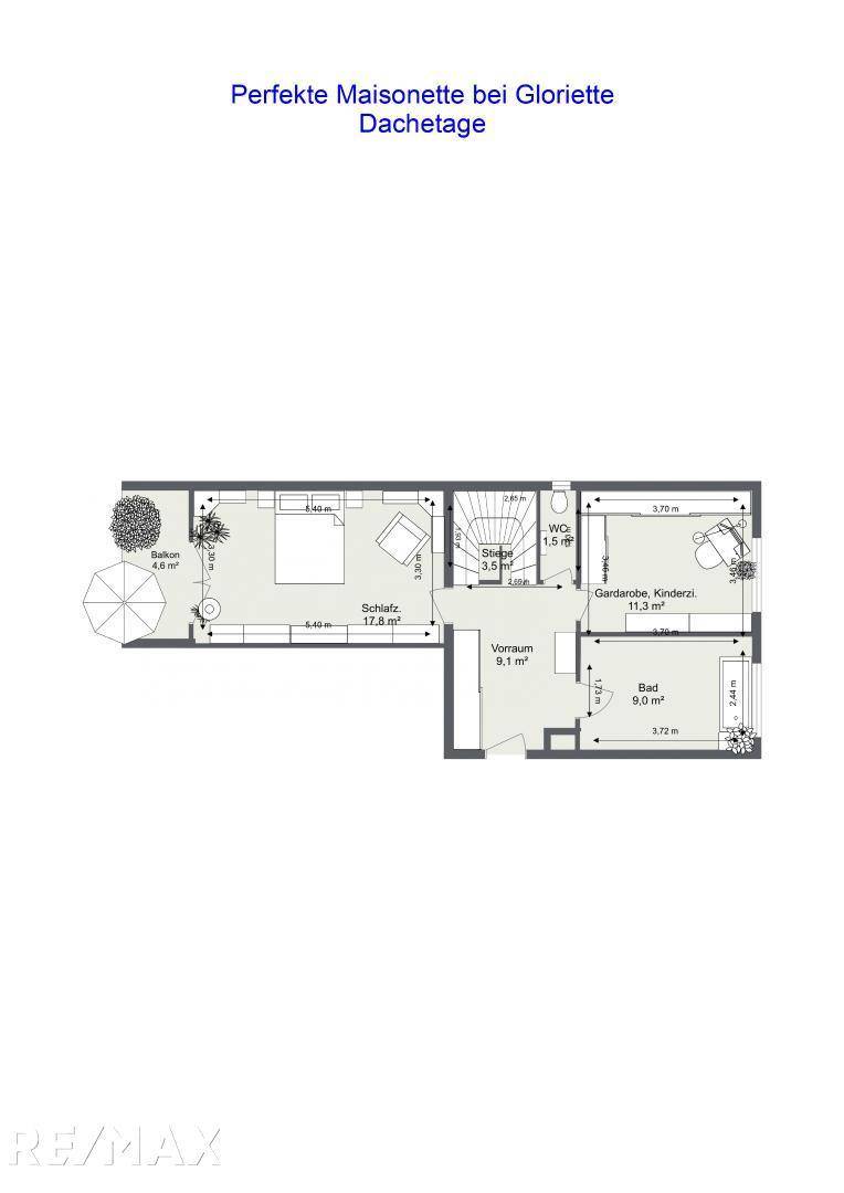 Floorplan letterhead - Perfekte Maisonette bei Glo