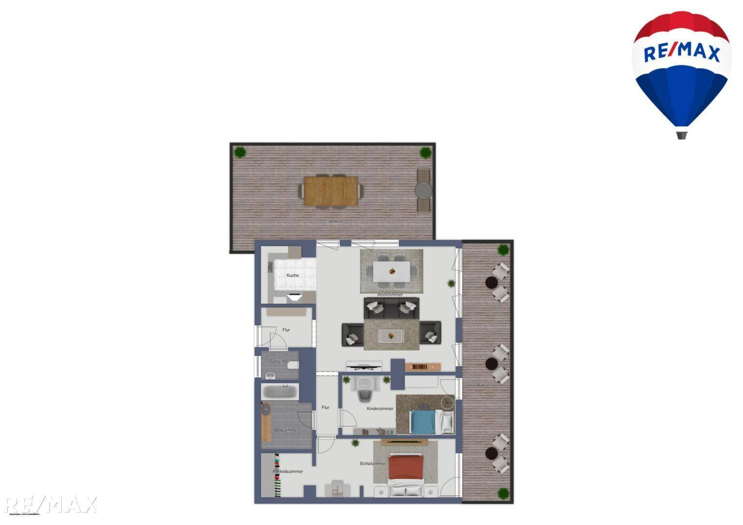 Grundriss möbliert