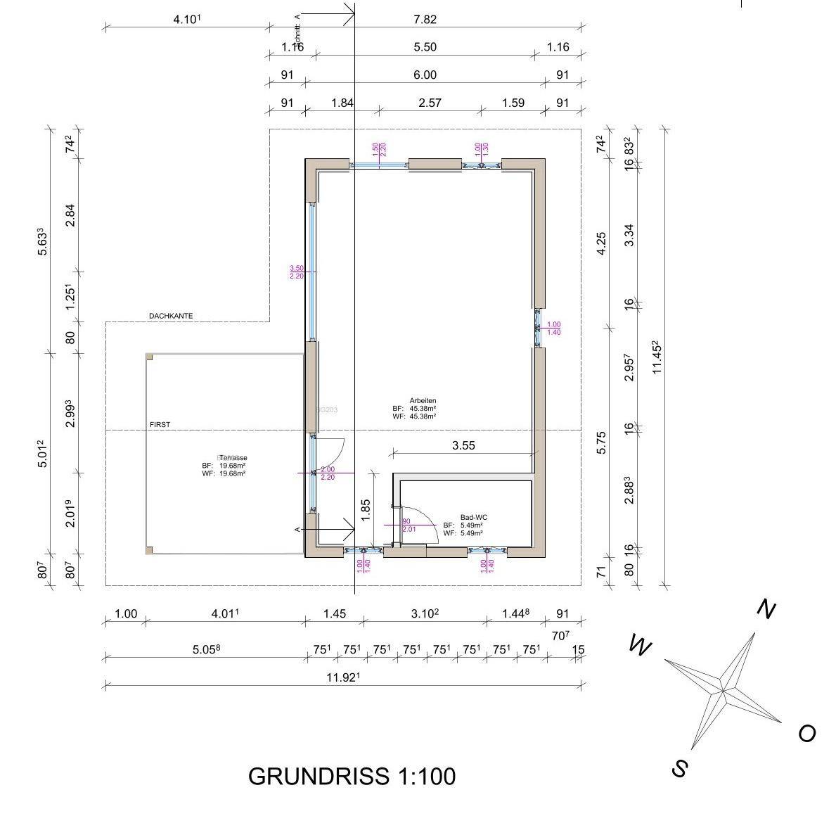 Grundriss Chalet