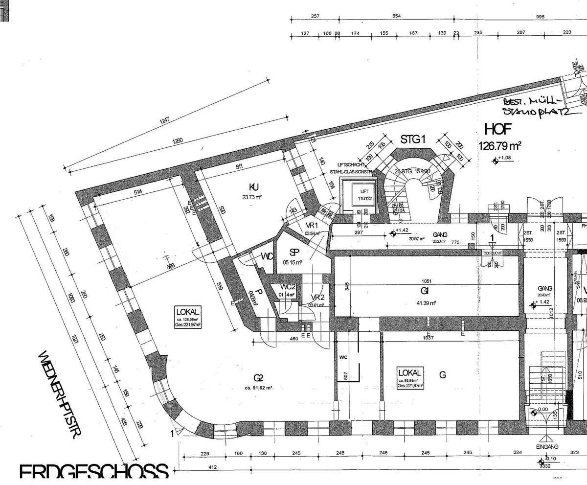 Plan Erdgeschoss, Geschäftslokal