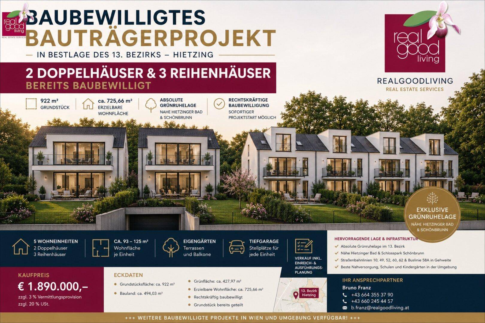 BAUBEWILLIGTES WOHNBAUPROJEKT IN PREMIUM-LAGE HIETZINGS! - Ansicht 2