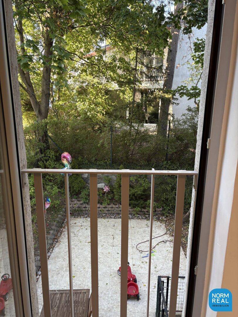 Blick Garten Arbeitszimmer