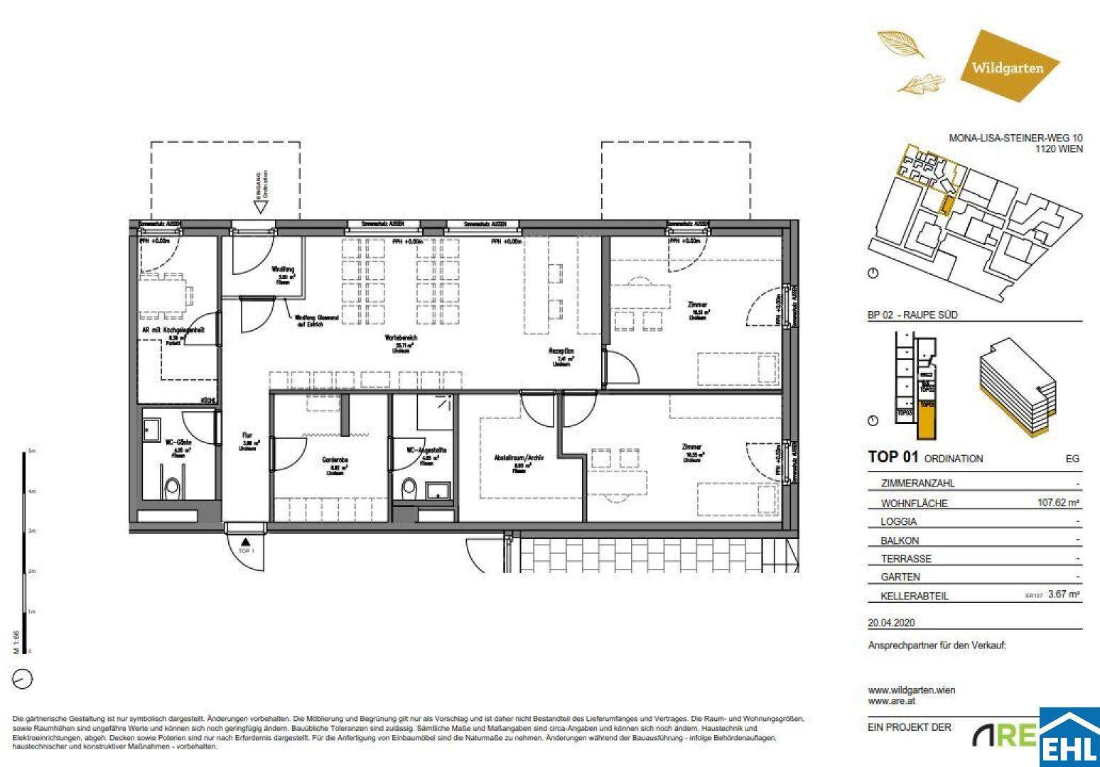 Detaillierter Grundriss einer Wohnung mit Loggia, Balkon und Kellerabteil.