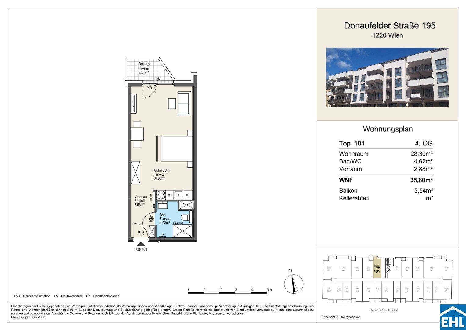Grundriss einer Wohnung mit Balkon, einem Bad und offenem Wohnbereich, ideal für modernes Wohnen.