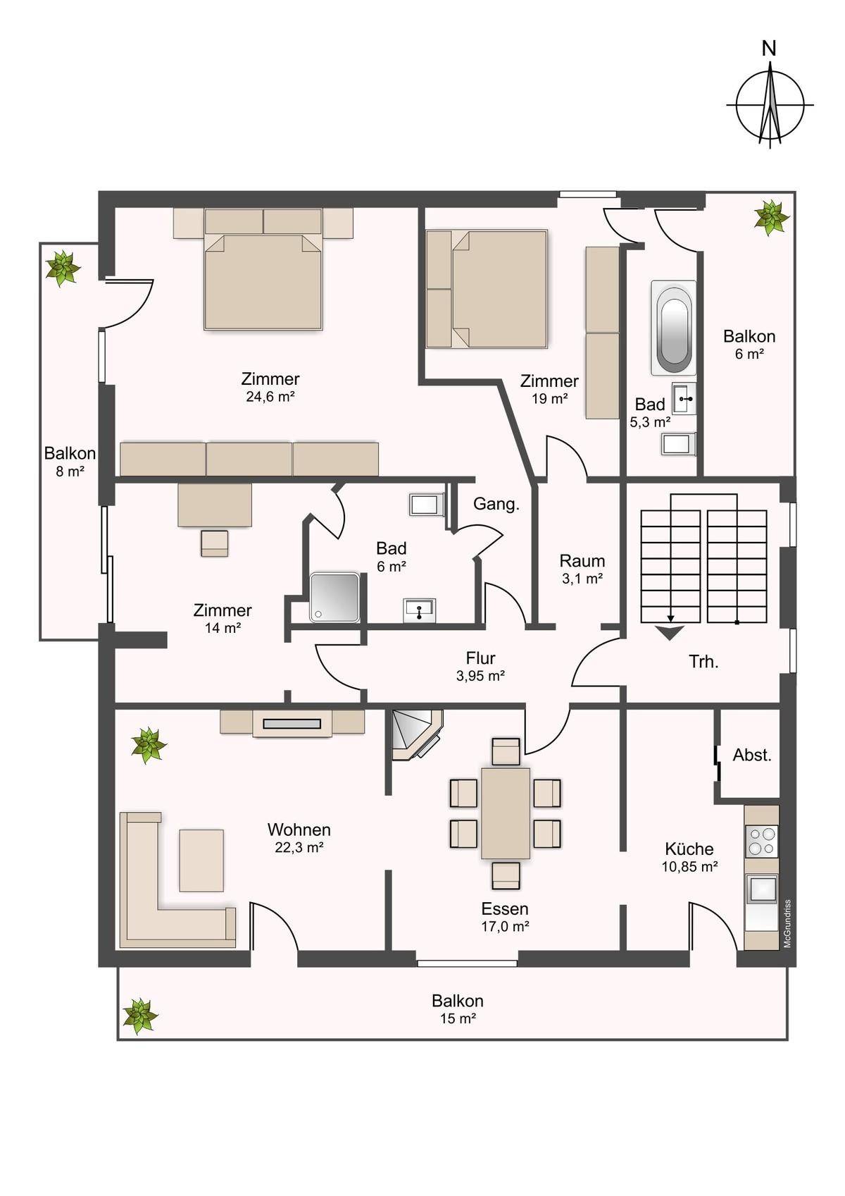 5 Zimmer 2 Bäder l Platz für die große Familie