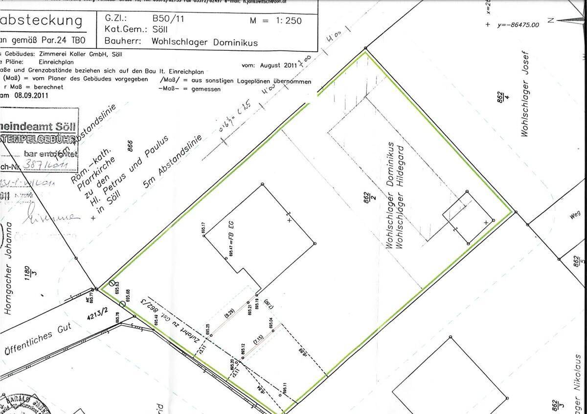 Bauabsteckung Pirchmoos Söll 001