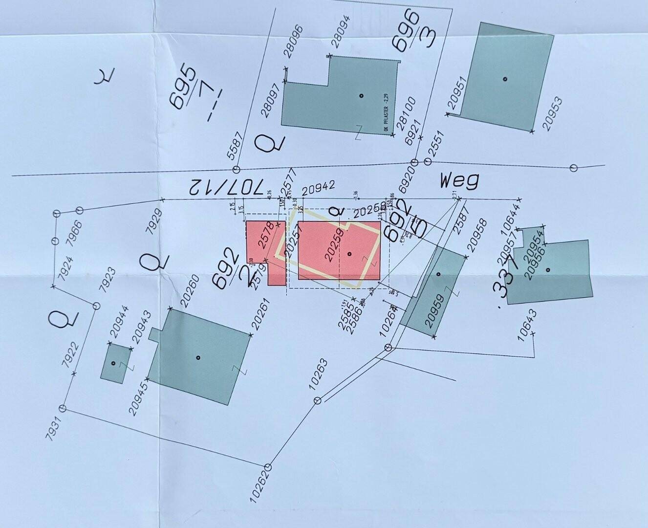 Amtlicher Lageplan Grundstück
