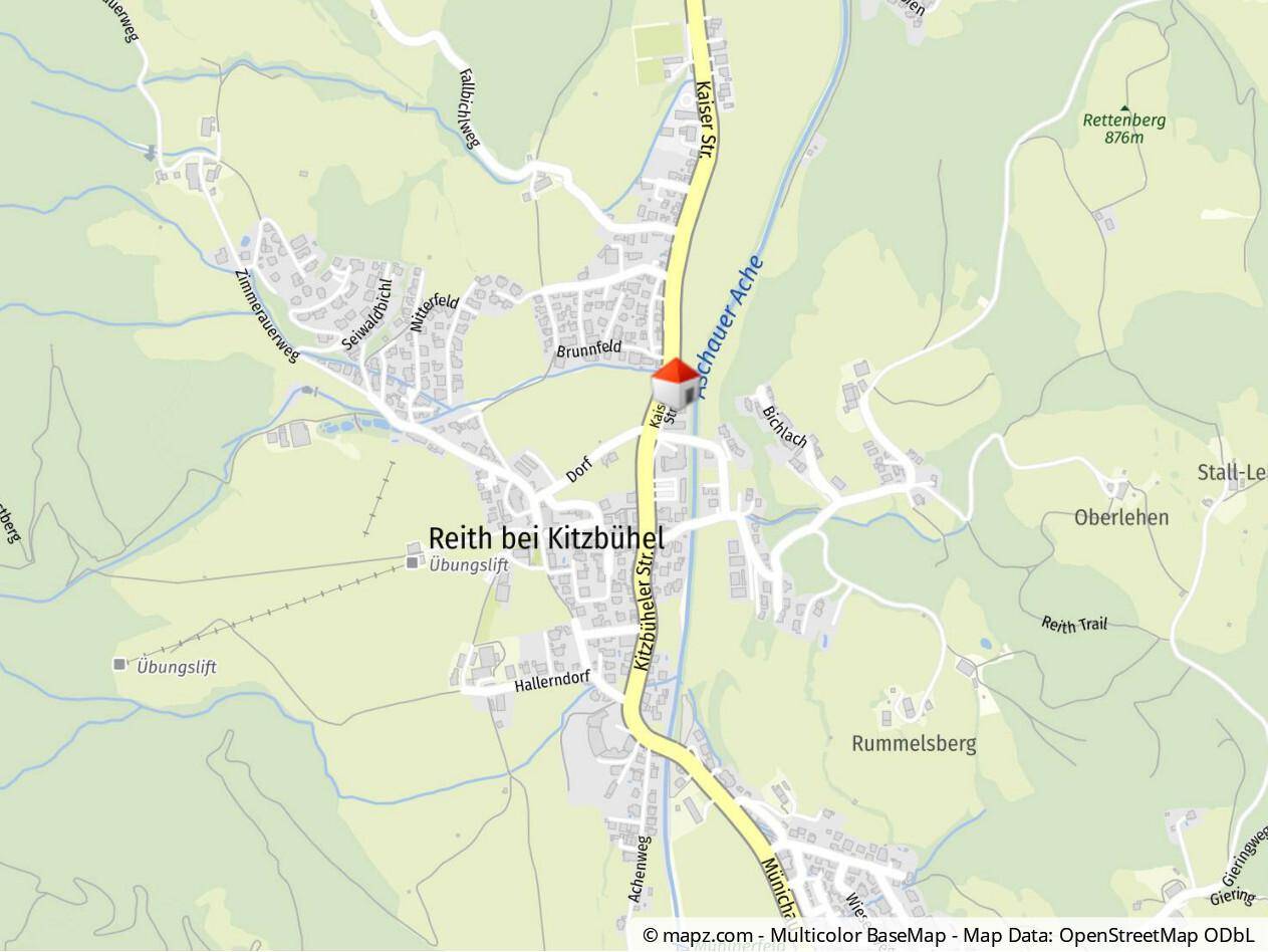 Zentral ganz in der Nähe das Hauptplatzes in Reith bei Kitzbühel