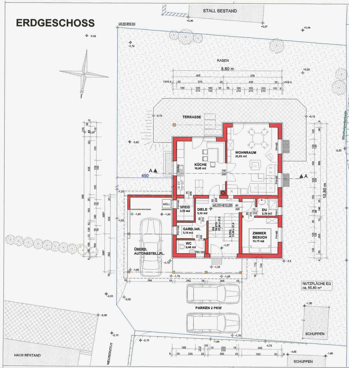 Grundriss EG Brixen im Thale