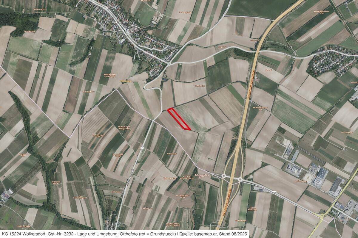 Übersicht/Orthofoto Gst. 3232 (KG Wolkersdorf)