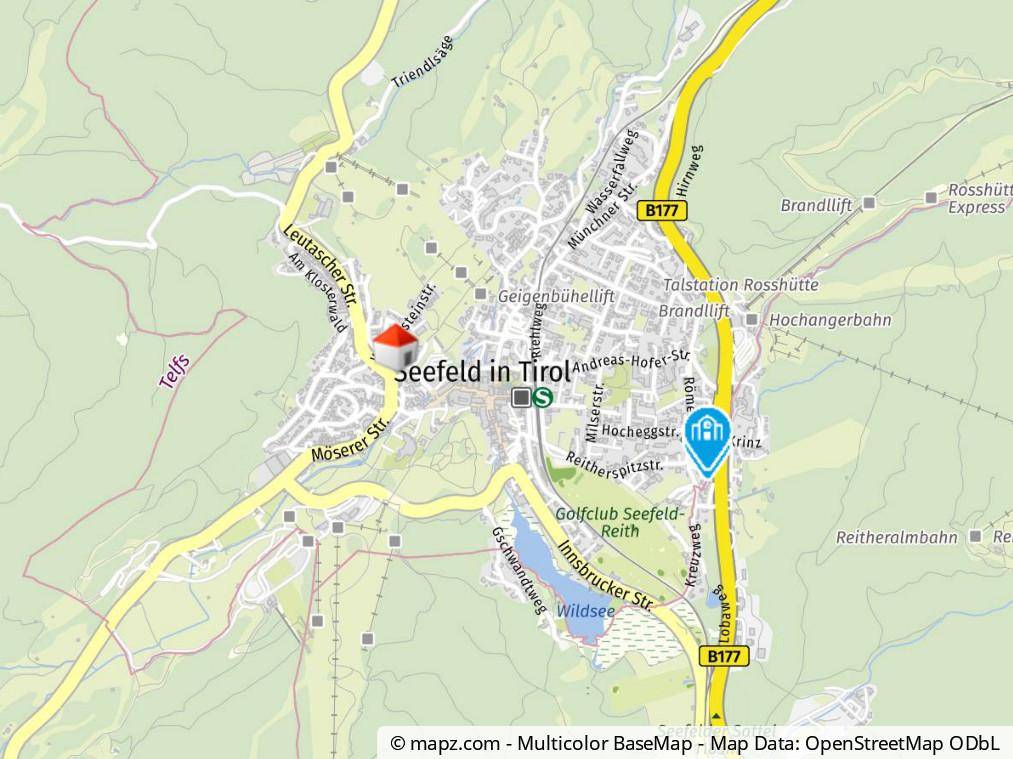 Zentrale Lage in Seefeld, alles fußläufig erreichbar