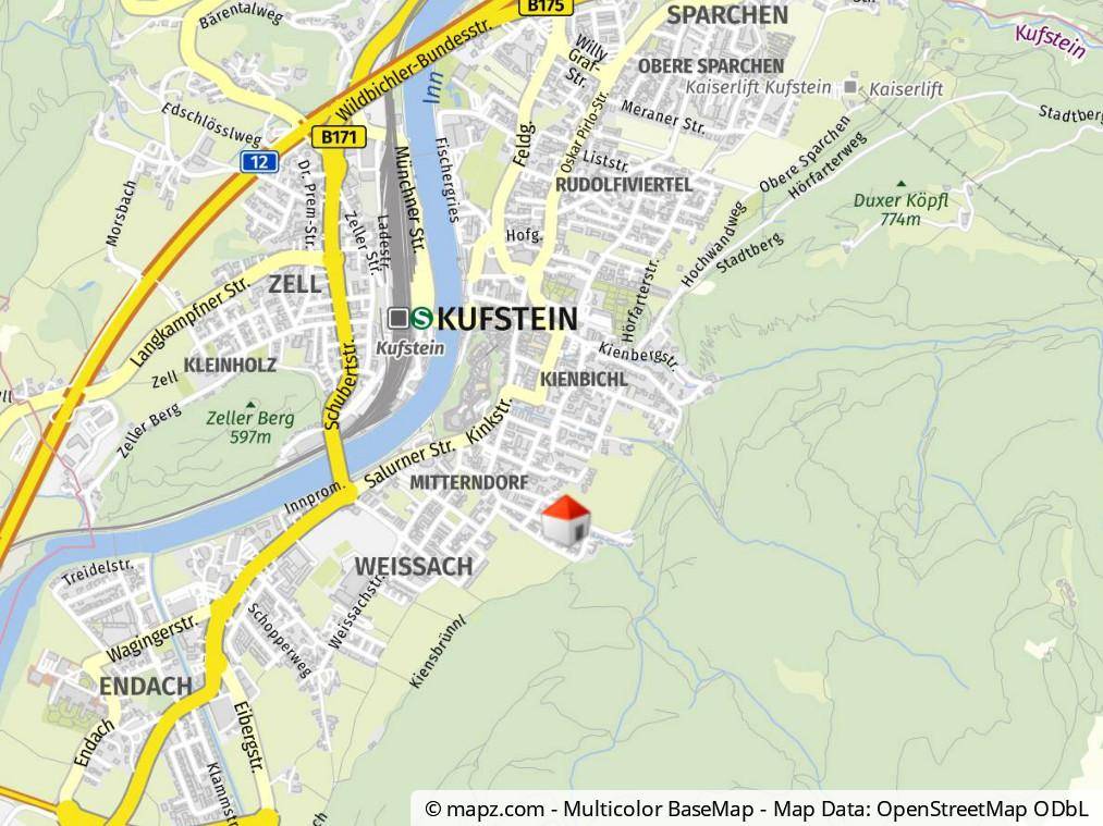 Absolute 1A Lage, sonnig, ruhig wenige Minuten vom Zentrum Kufstein