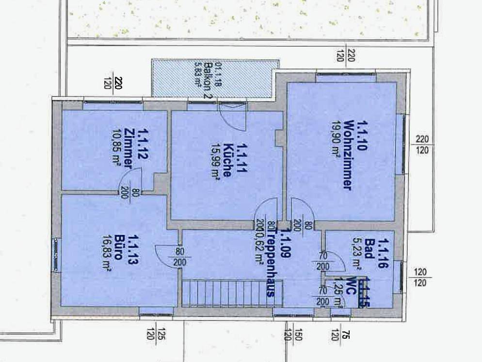 Obergeschoss Top 1 Einfamilienhaus