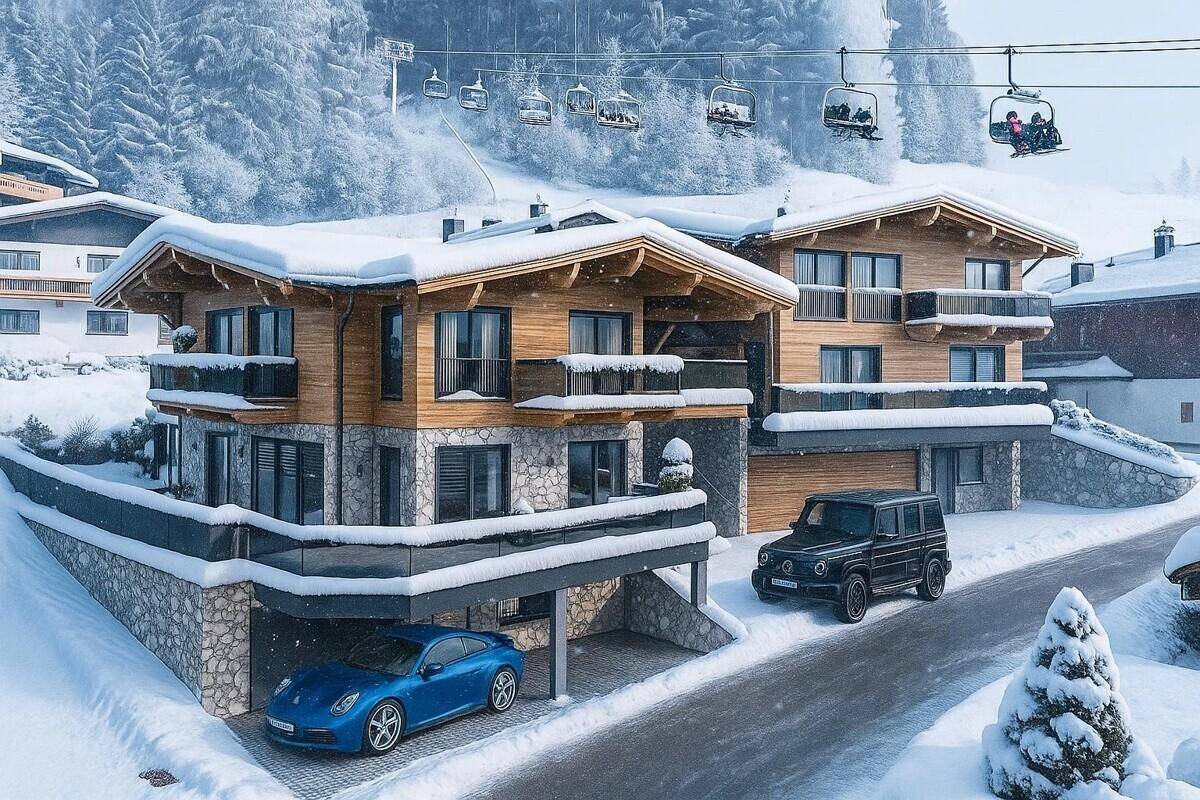 Chalet mit teilw. Freizeitwohnsitz im Bergdoktor Dorf Ellmau mit Blick auf den Wilden Kaiser re. - Ansicht 4