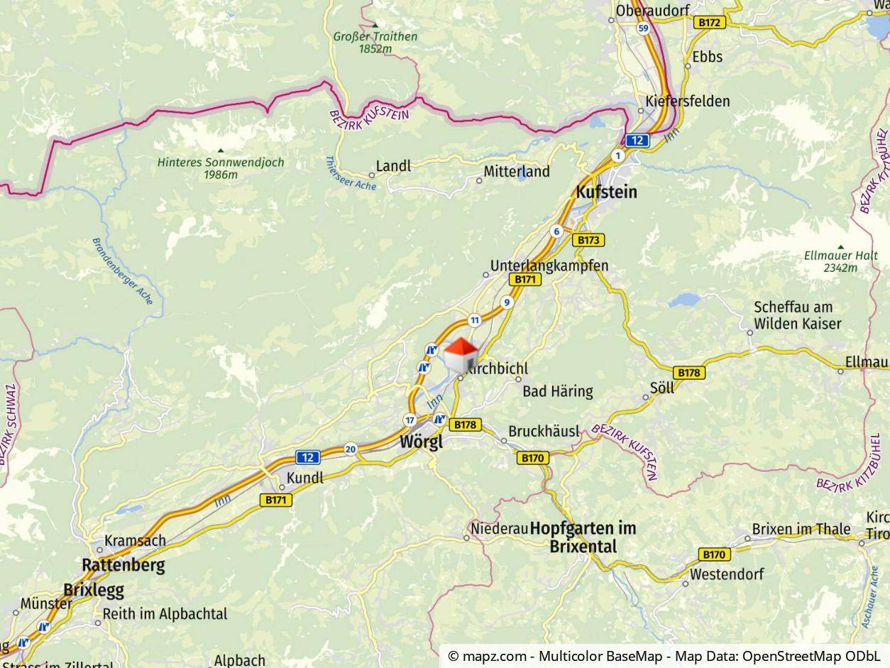 Wenige Autominuten zwischen Wörgl Kufstein