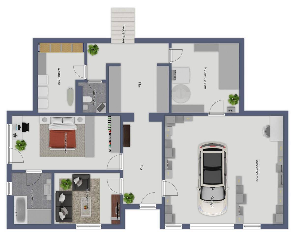 2.UG Einliegerwohnung mit Werkstatt oder Garage