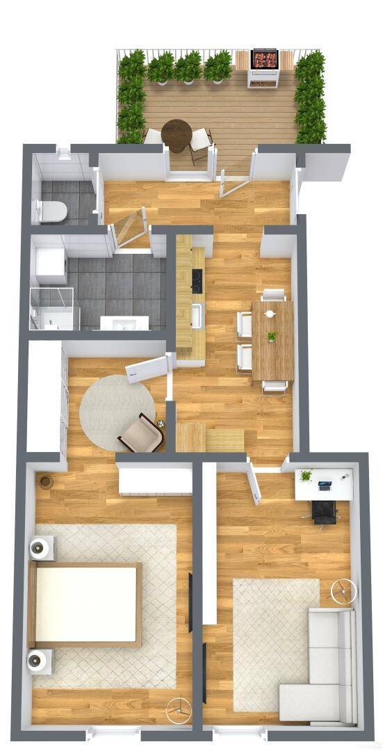 Bv2odenfeldgasse 6 - 1. Etage - 3D Floor Plan