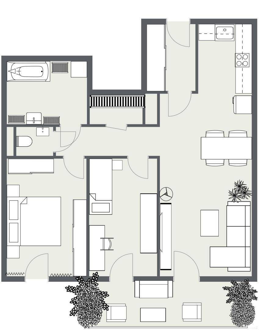 Lastenstraße 14 - 1. Etage - 2D Floor Plan