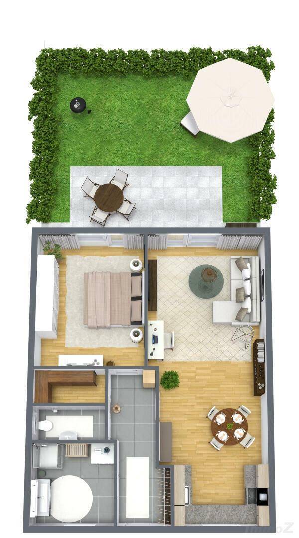 LM Markusgasse - 1. Etage - 3D Floor Plan