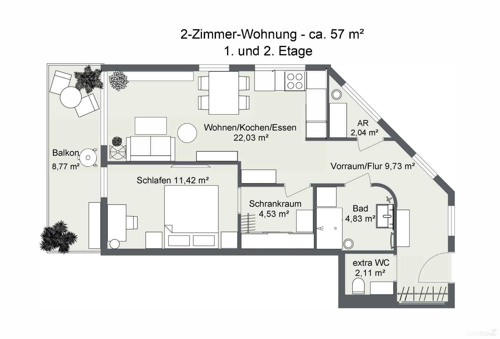 Grundriss_1. und 2. Etage_Top 2 und 4