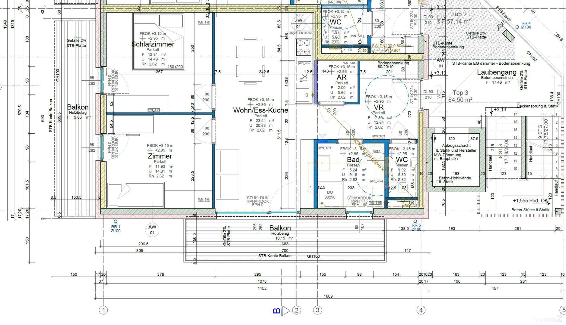 EP Grundriss - Neu - 3-Zimmer-Whg