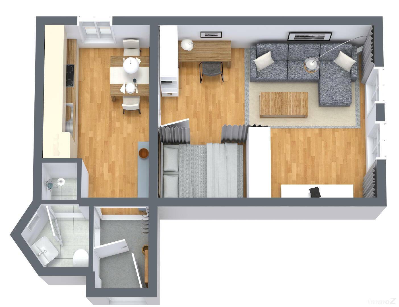 TF Reininghausstraße 79 - 1. Etage - 3D Floor Plan