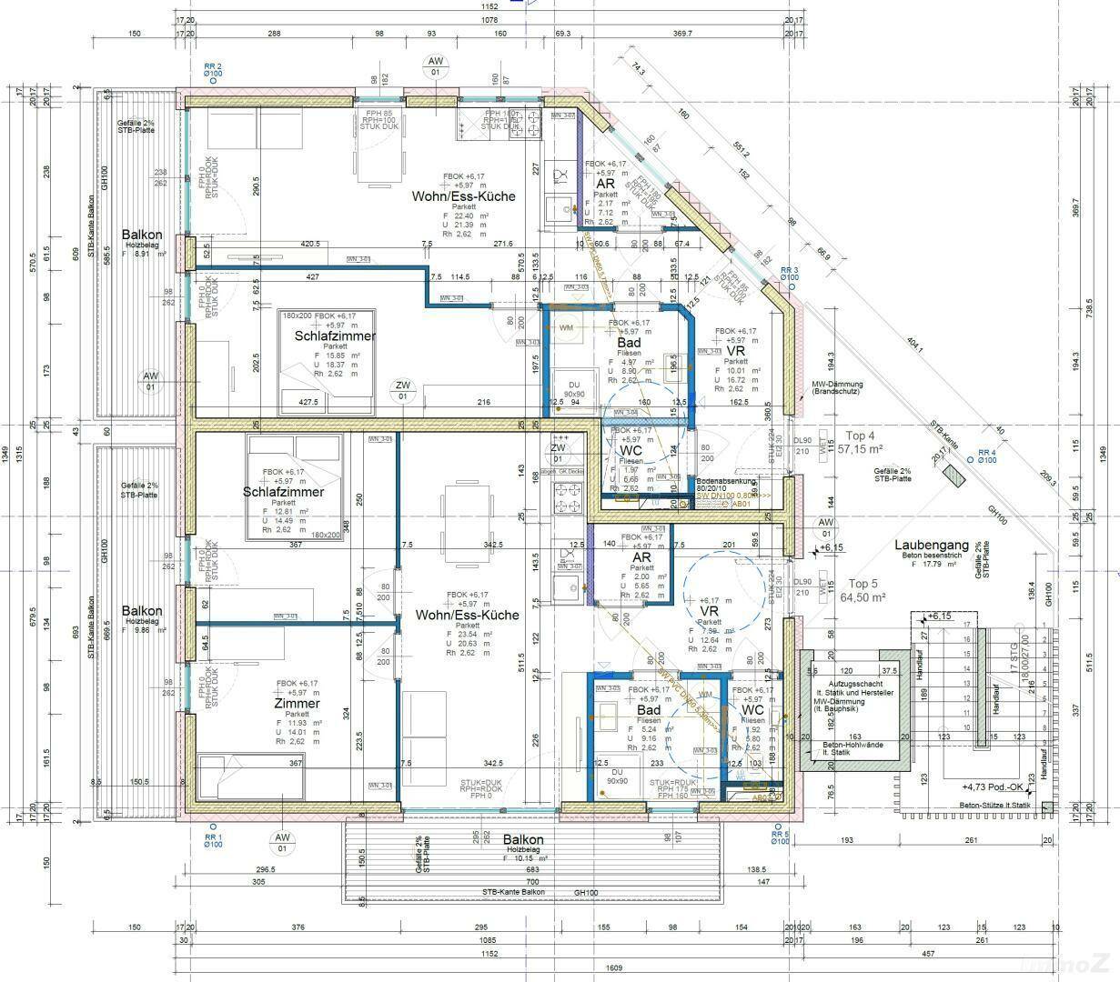 Grundriss-Einreichplan 2. OG