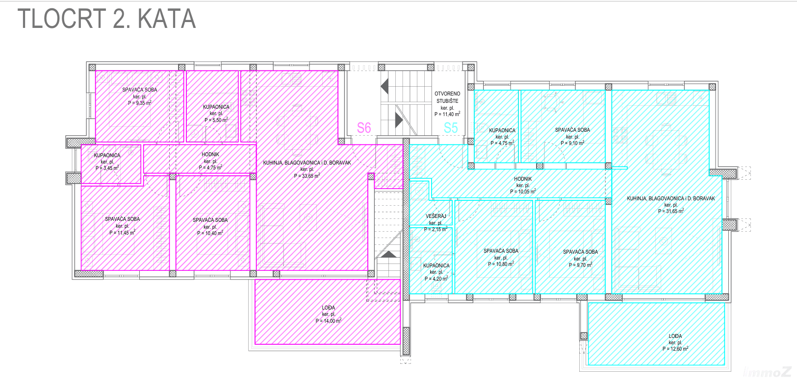 Projekt Diklo - Grundrisse 2. Obergeschoss - 1