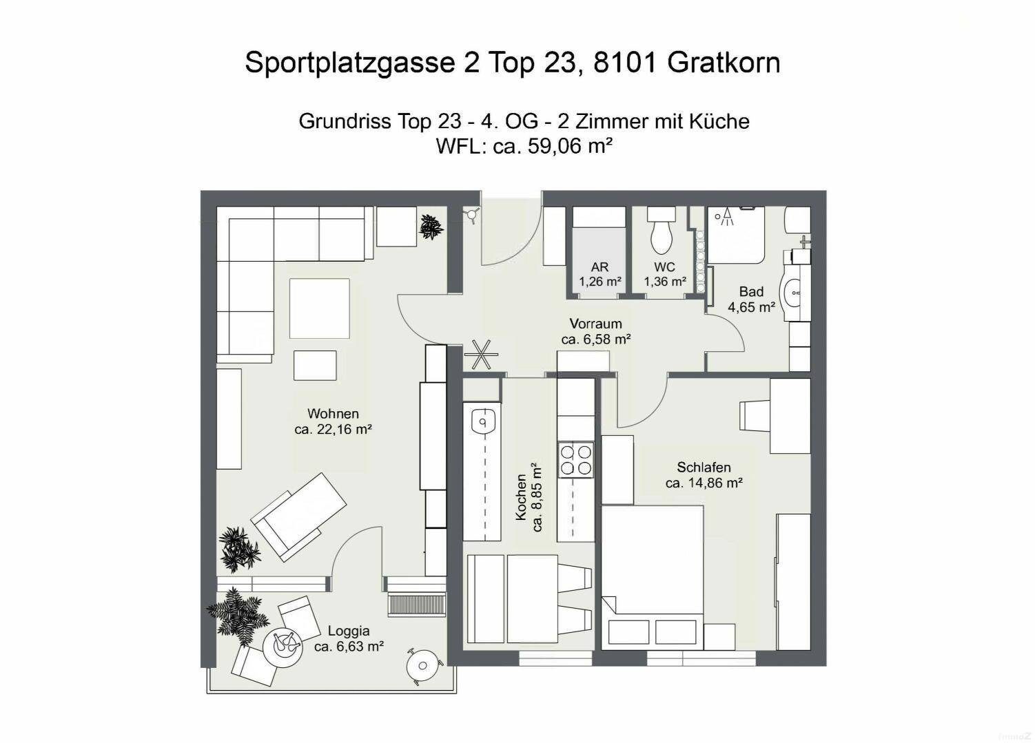 Grundriss Top 23 4. OG