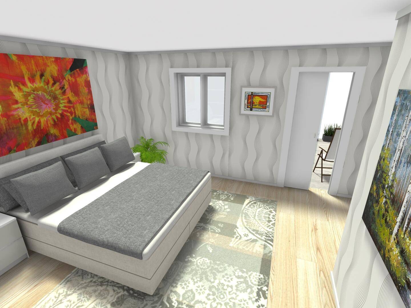 05 Schlafzimmer Maisonette- 3D Foto