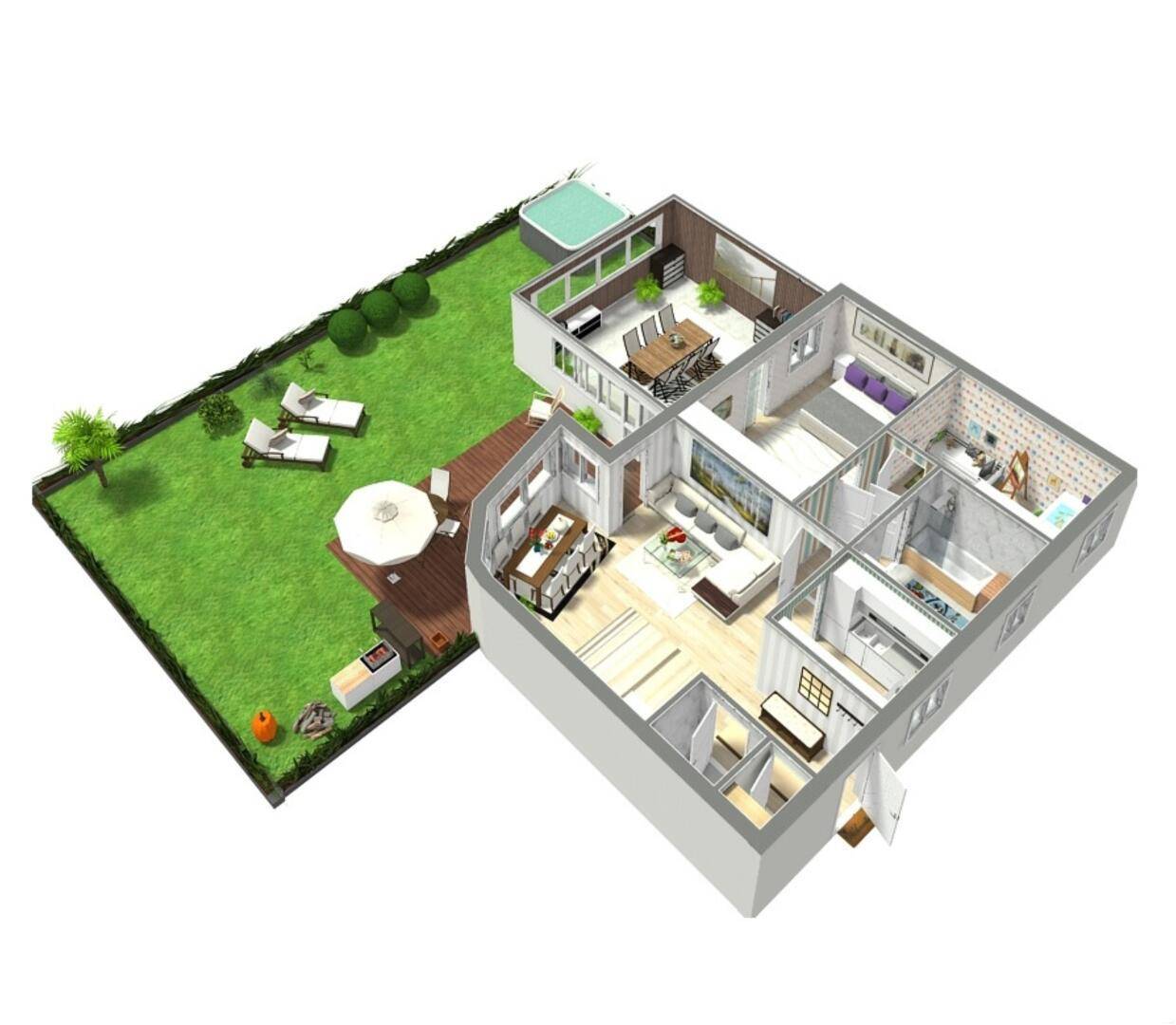 Aussen Draufsicht - 3D Foto