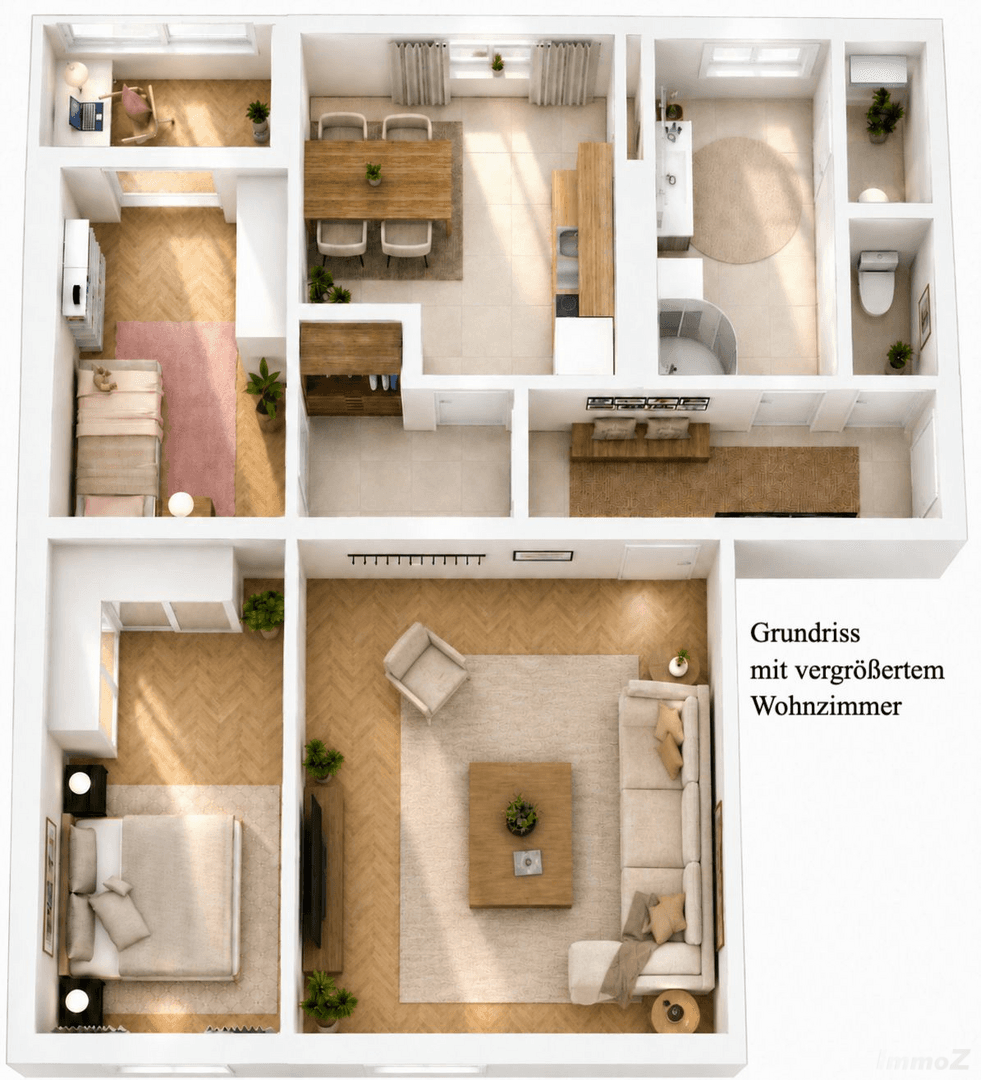 Grundriss Annenstraße großes Wohnzimmer