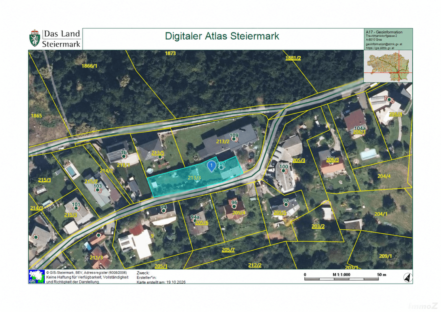 Digitaler Atlas Steiermark – Katasterkarte