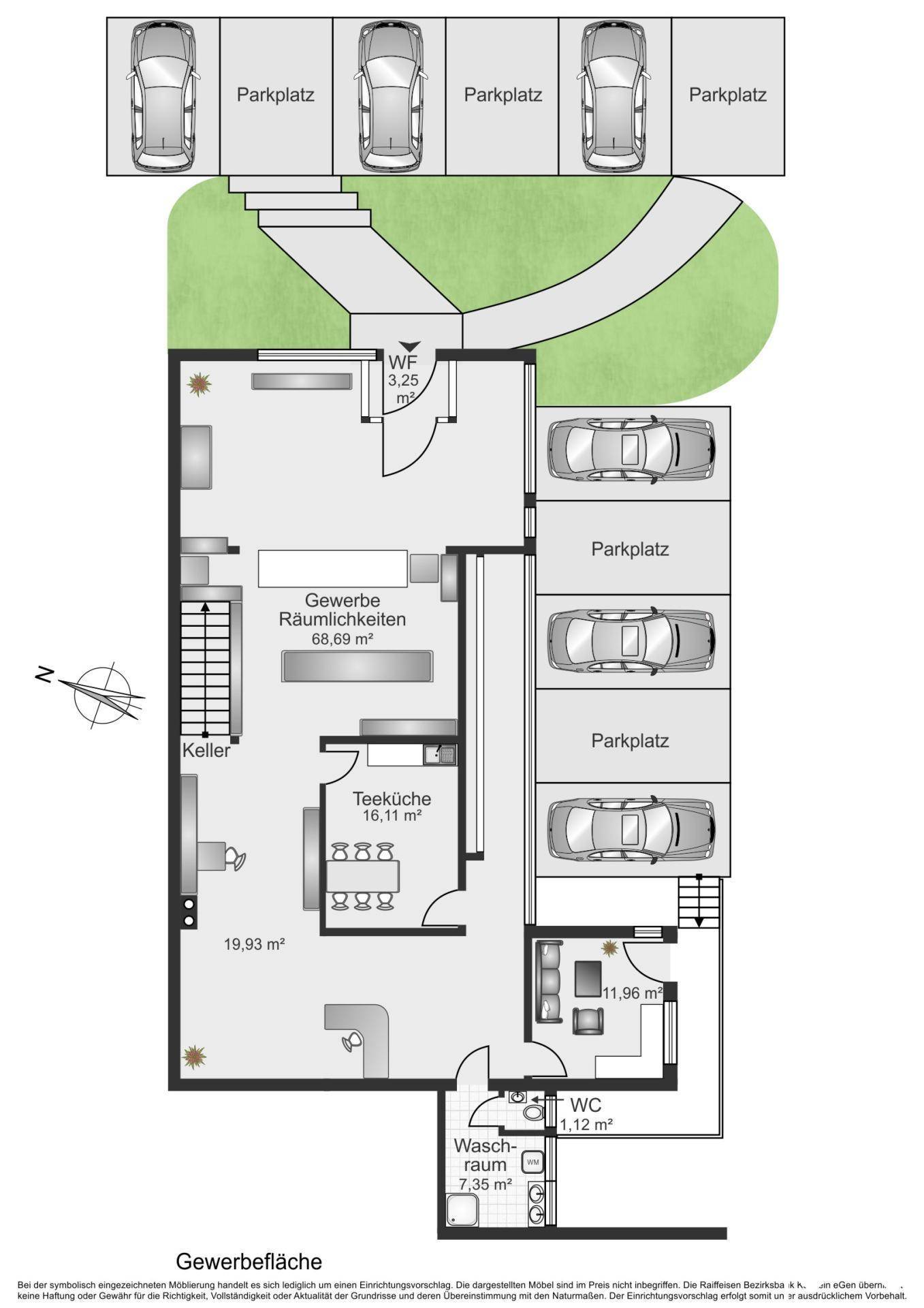 Grundriss Gewerbefläche