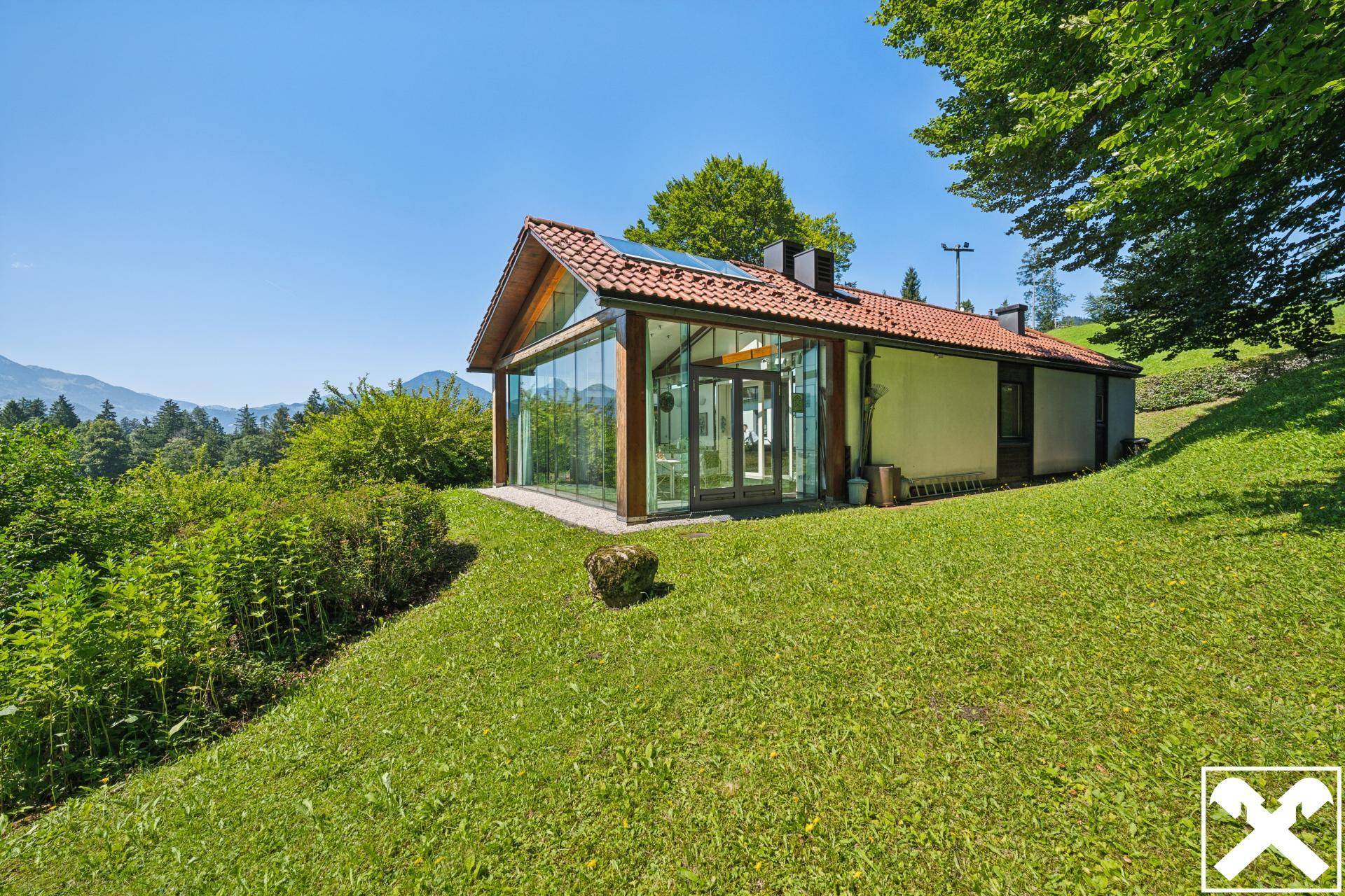 Blick zum Wintergarten