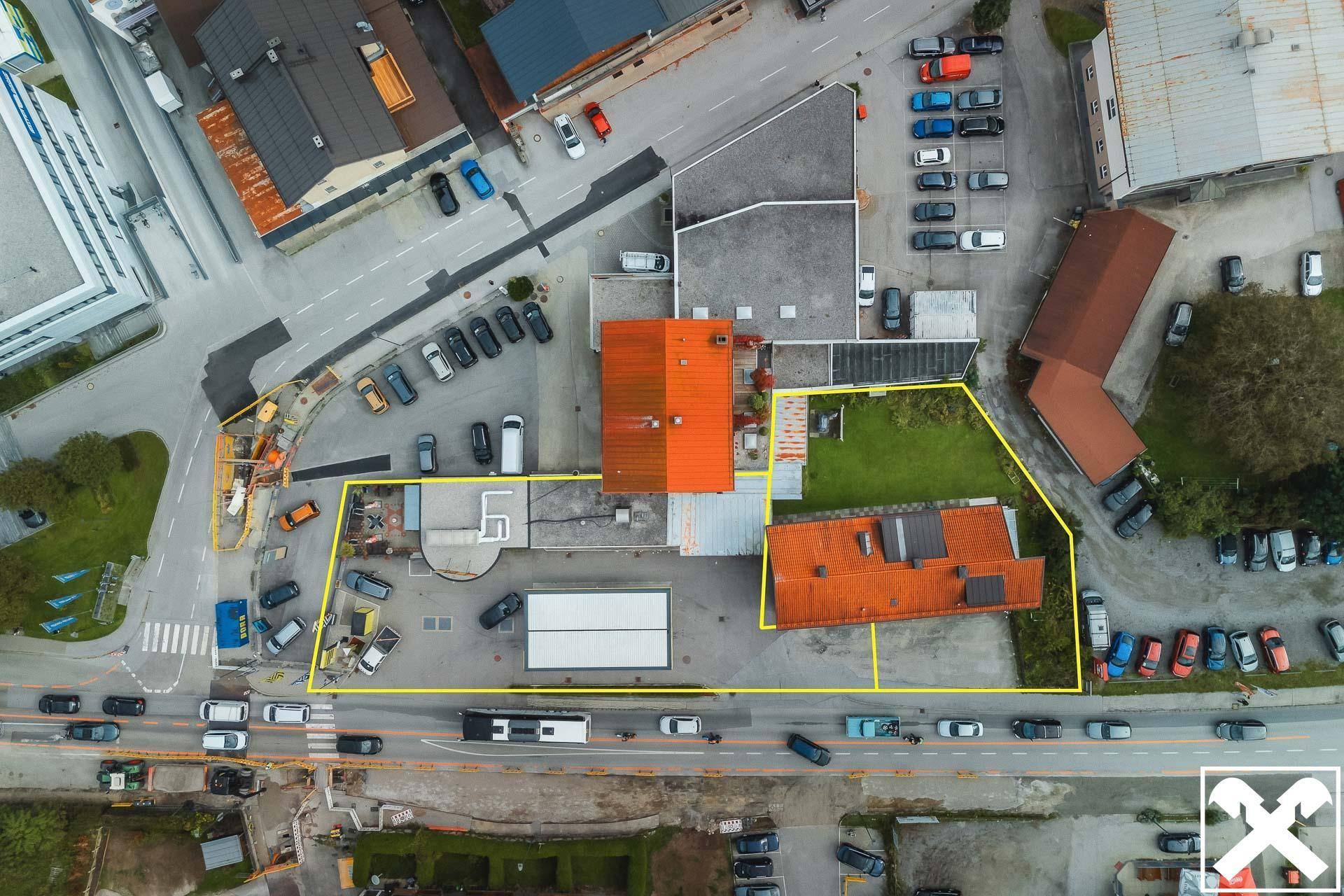 Liegenschaft aus der Vogelperspektive