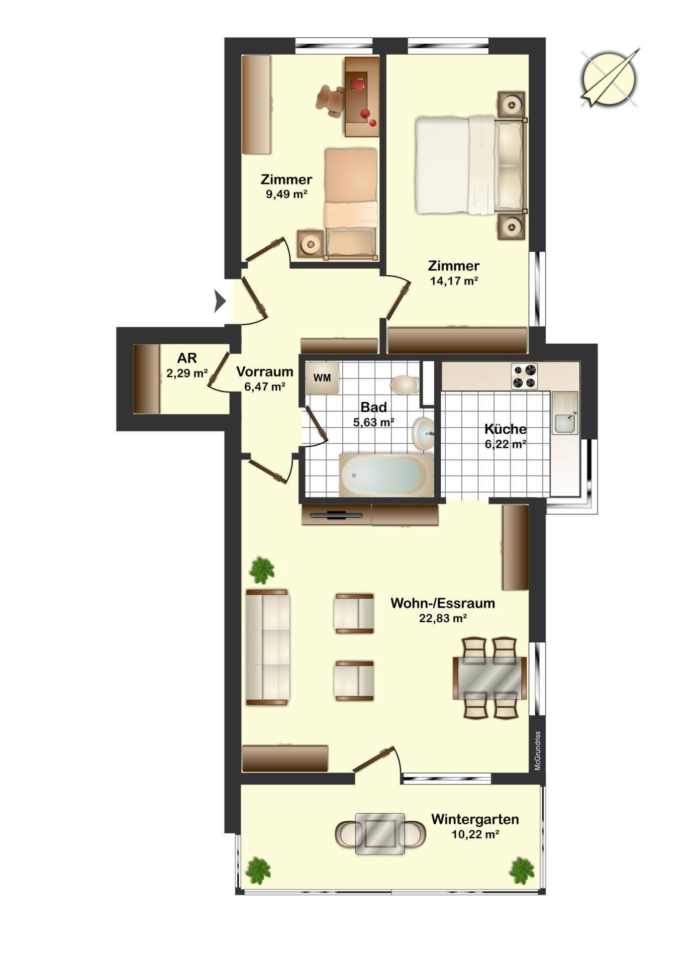 Wohnungsgrundriss