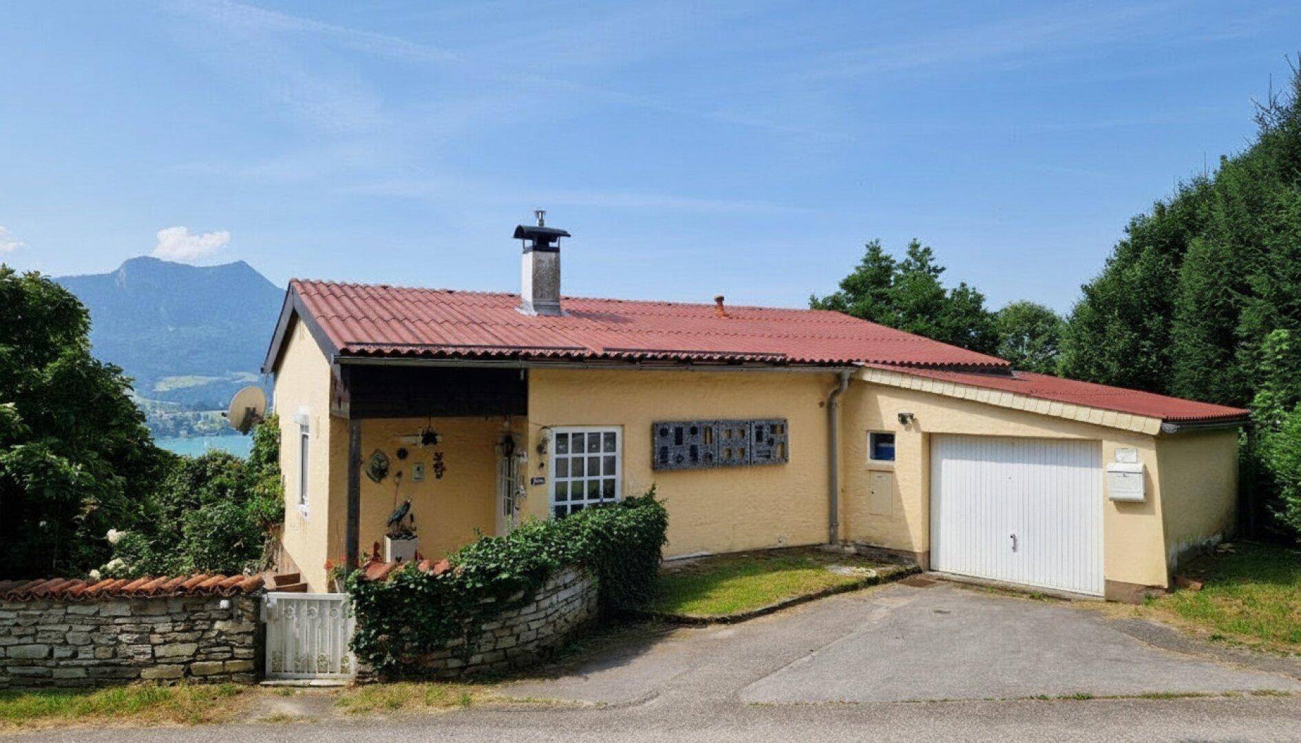 TRAUMHAFTE AUSSICHTEN - Bungalow mit sensationellen Seeblick in Mondsee: Terrasse, Garten sowie Garage - NUR HAUPTWOHNSITZ MÖGLICH! - Widok 6