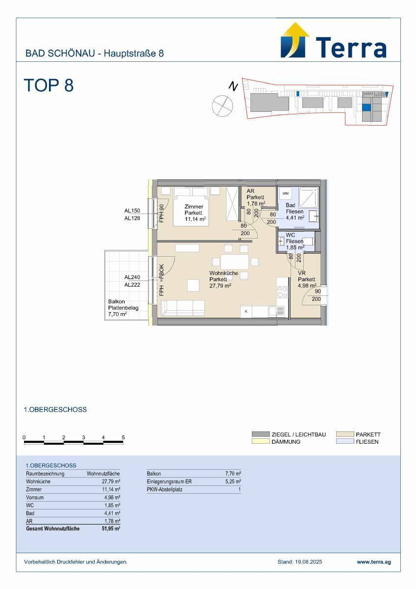 BAD SCHÖNAU I/2, geförderte Mietwohnung mit Kaufoption, Wohnung 8, 1100/00035582/00001208 - Ansicht 5