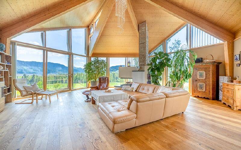 Einfamilienhaus-Attersee-Wohnzimmer